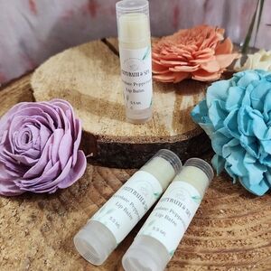Handmade chocolate peppermint lip balm
